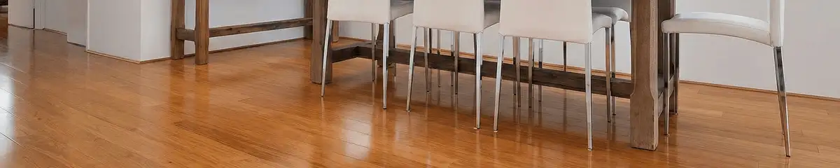 Professionally installed and refinished bamboo flooring in a residential home, showcasing smooth finish and natural wood tones in Charlotte, NC