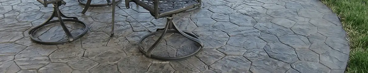 Garden relaxation area with professionally installed stone flooring in Charlotte NC